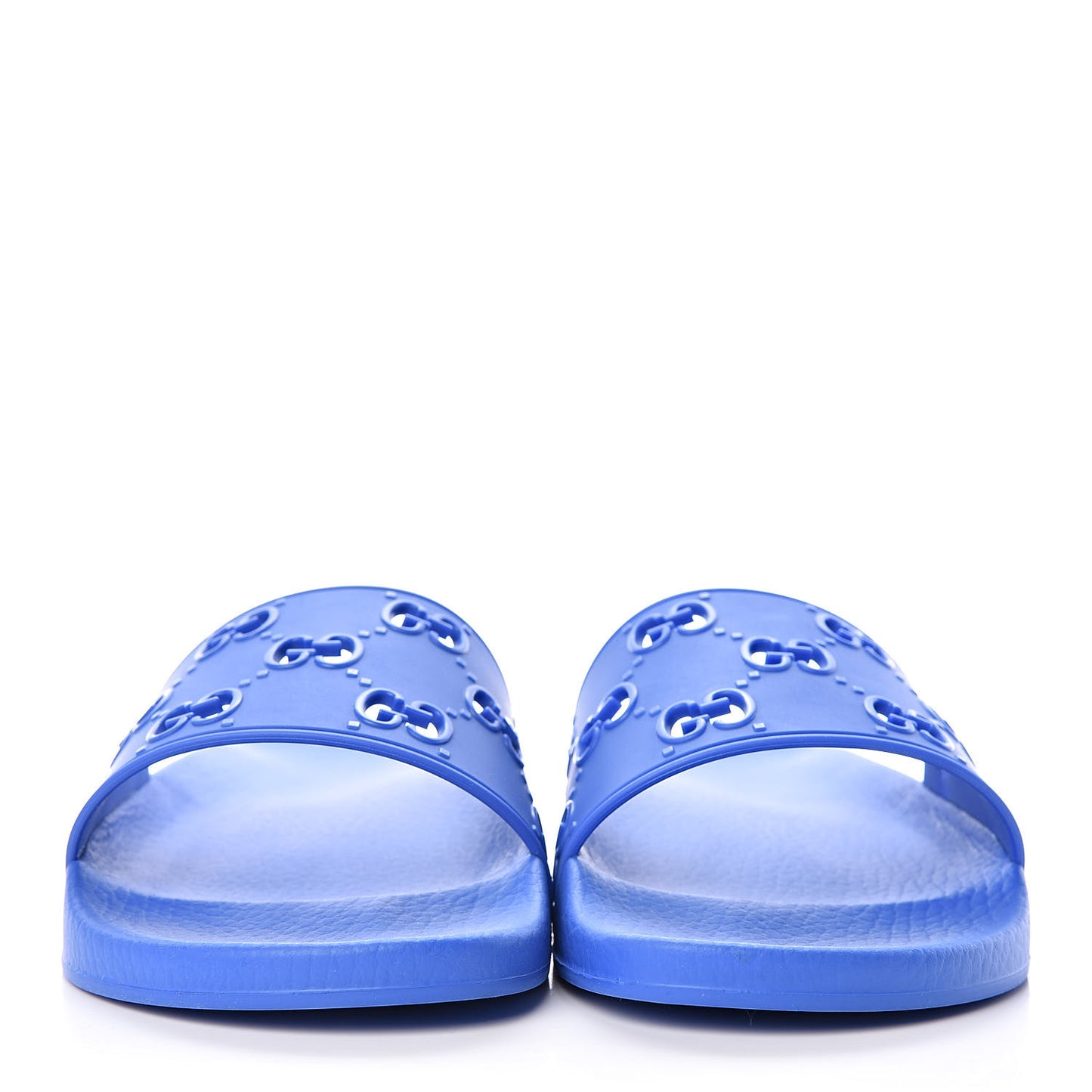 Rubber GG Monogram Mens Slide Sandals 9 Bright Splash