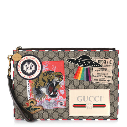 Gucci GG Supreme Monogram Courrier Documents Holder Beige New Acero 1 of 8