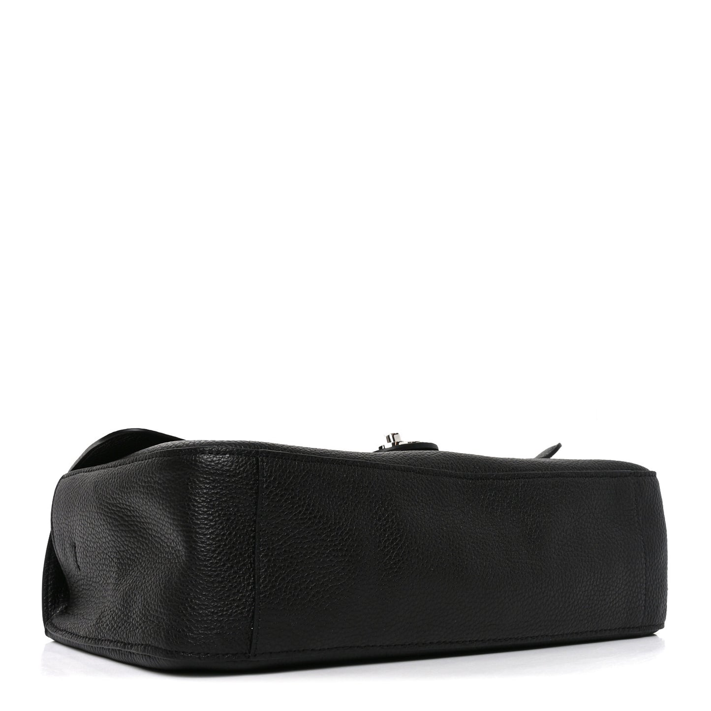 Grained Calfskin Small Souplissimo Maxi Flap Black