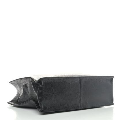 Chanel Glazed Aged Calfskin CC Tote Black 3 of 4