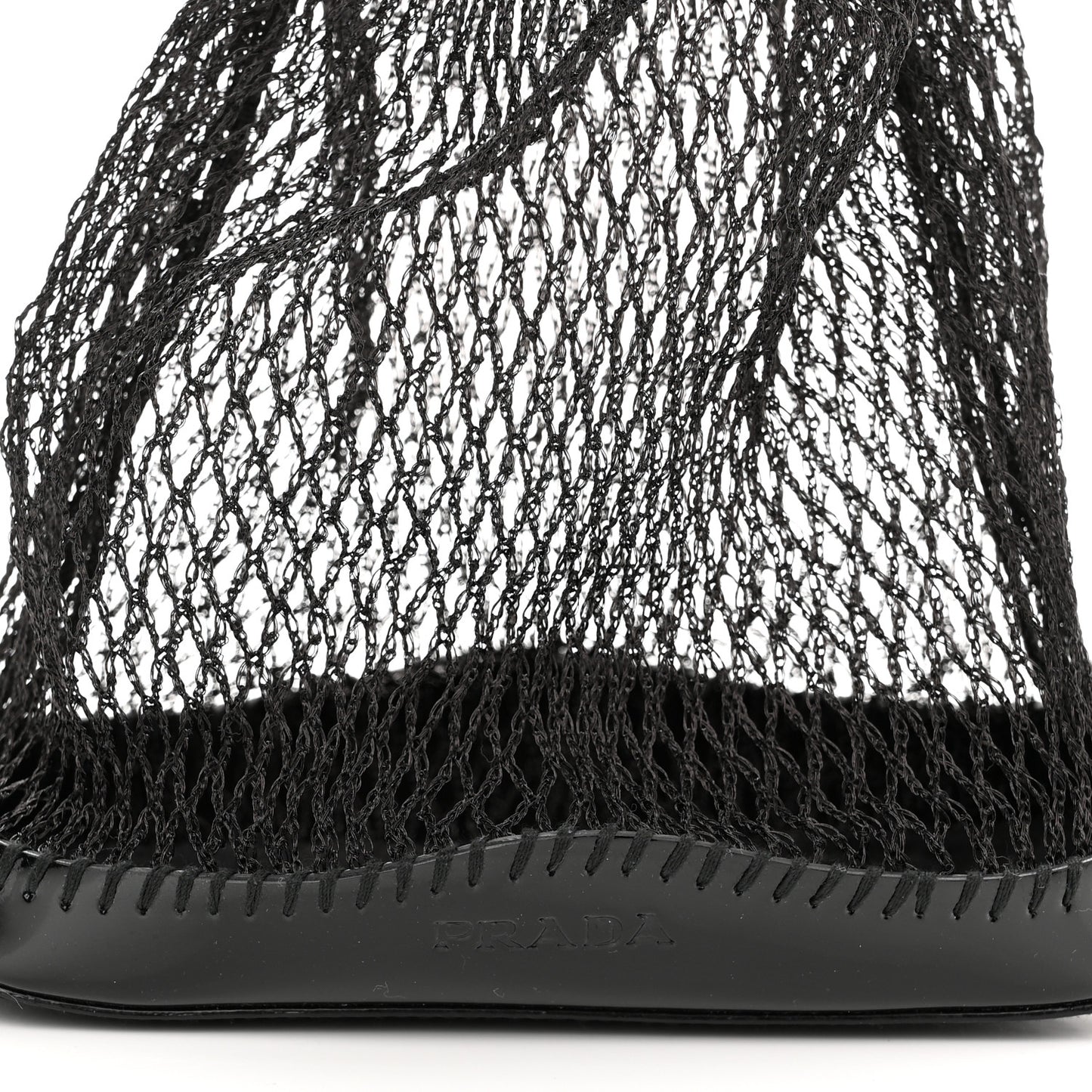 Tessuto Mesh Patent Rete Bag Black