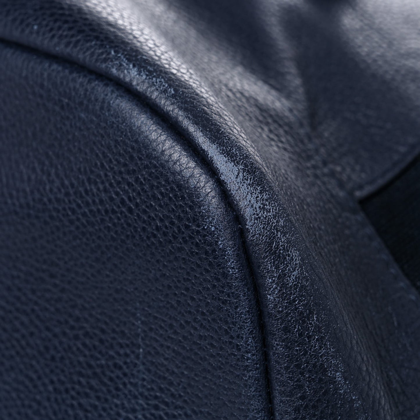 Grain Calfskin Canvas Mega Check Drifton Backpack Blue