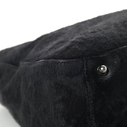 Fendi Calf Hair Small FF Tote Black 9 of 14