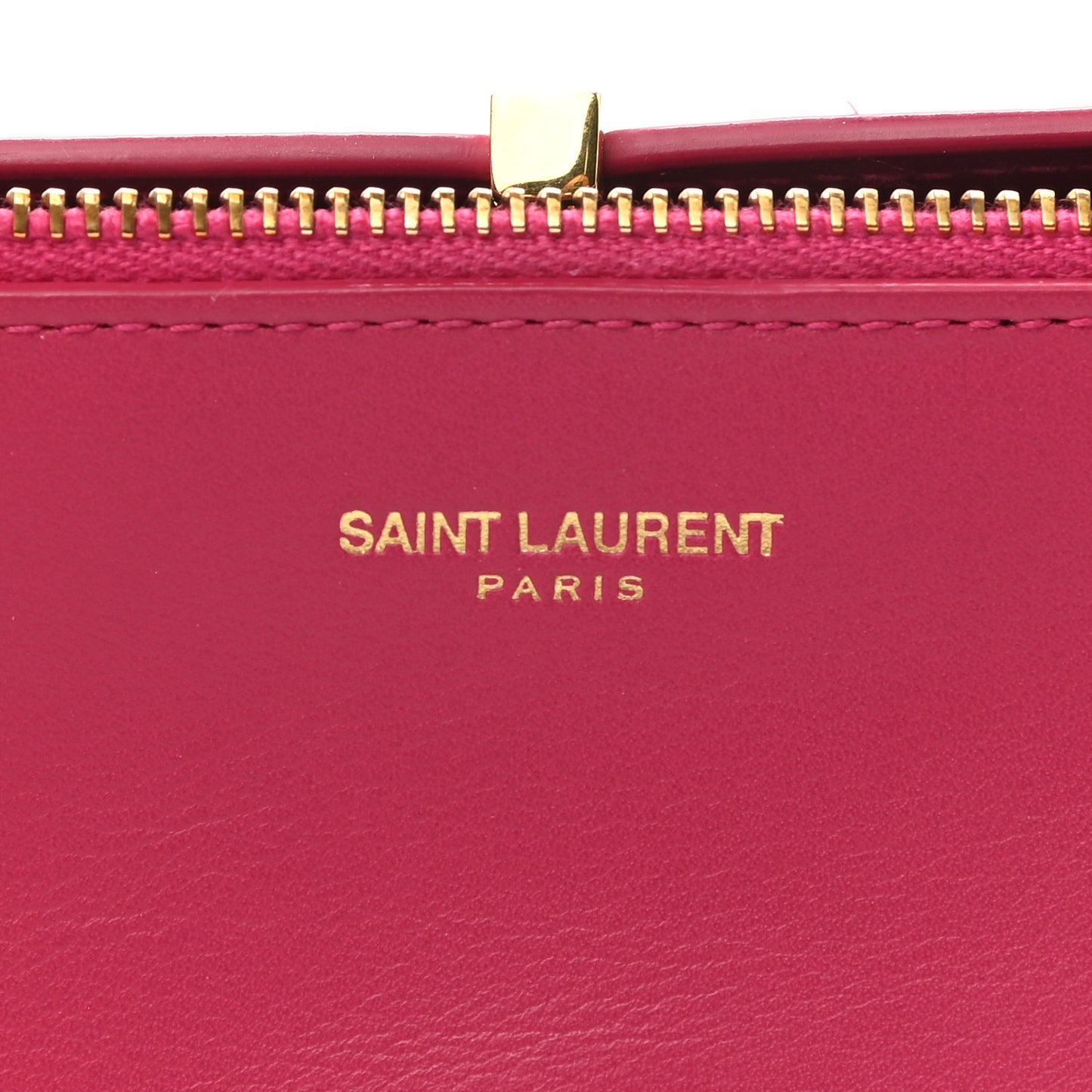 Calfskin Classic Y Ligne Wallet Fuchsia