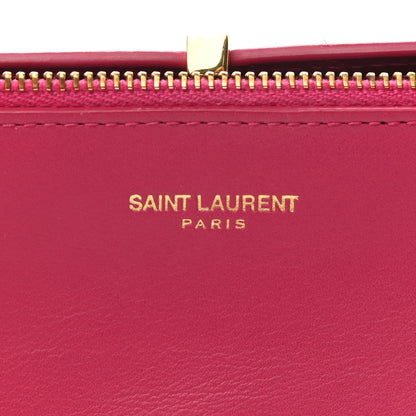 Saint Laurent Calfskin Classic Y Ligne Wallet Fuchsia 6 of 10