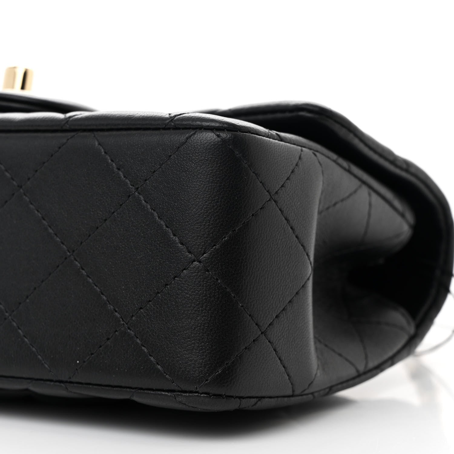 Chanel Lambskin Quilted Mini Top Handle Rectangular Flap Black 10 of 10