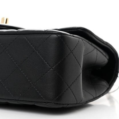 Chanel Lambskin Quilted Mini Top Handle Rectangular Flap Black 10 of 10