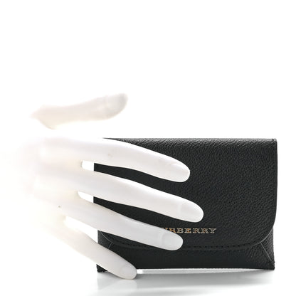 Burberry Soft Grain Calfskin Haymarket Check Mayfield Card Case Black 3 of 12