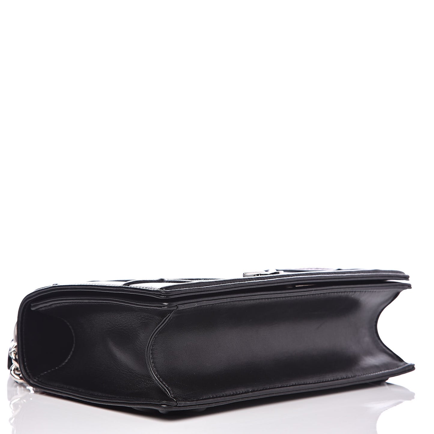 Lambskin Sequin Medium Diorama Flap Bag Black