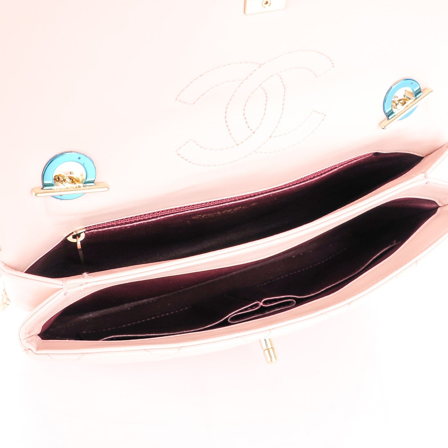 Lambskin Quilted Trendy CC Flap Pink