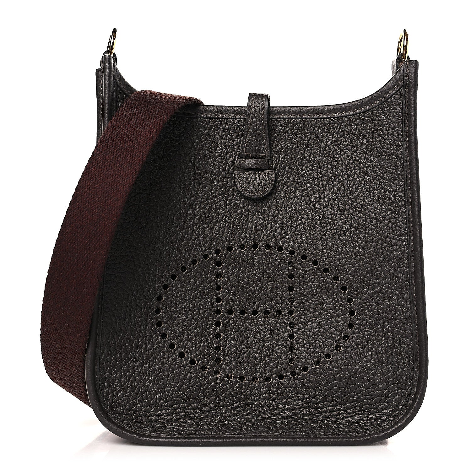 Hermes Taurillon Clemence Evelyne TPM Chocolate 1 of 10