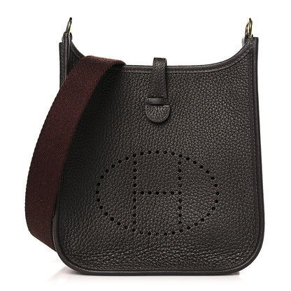 Hermes Taurillon Clemence Evelyne TPM Chocolate 1 of 10