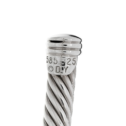 David Yurman Sterling Silver 14K Yellow Gold Blue Sapphire 5mm Cable Classics Single Station Bracelet 3 of 3
