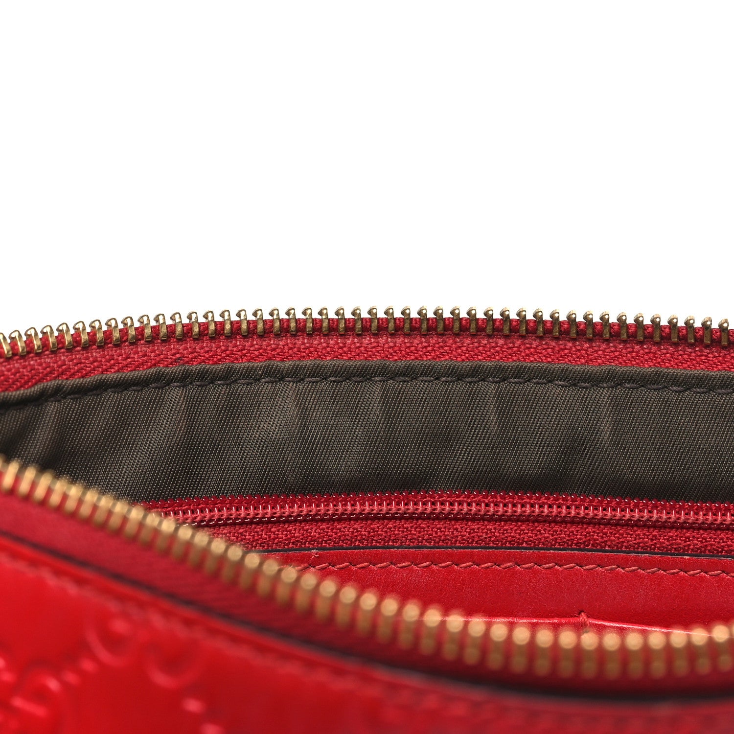 Gucci Guccissima Signature Wrist Wallet Hibiscus Red 13 of 13
