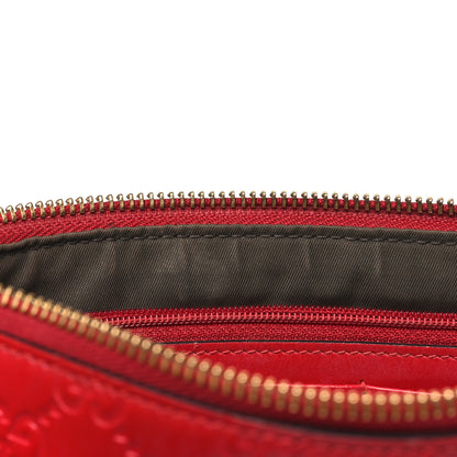 Gucci Guccissima Signature Wrist Wallet Hibiscus Red 13 of 13