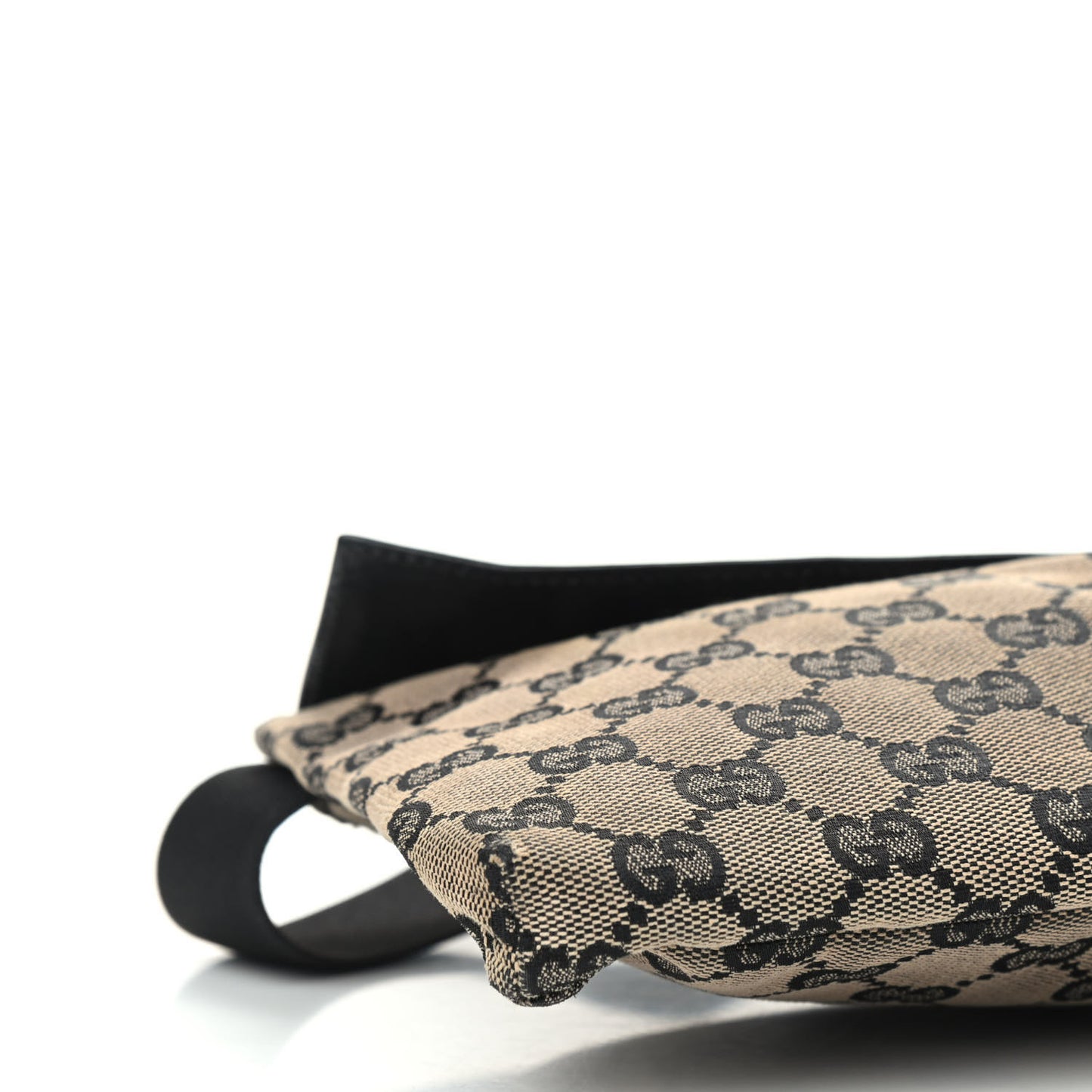 GG Monogram Double Pocket Belt Bag Black Beige
