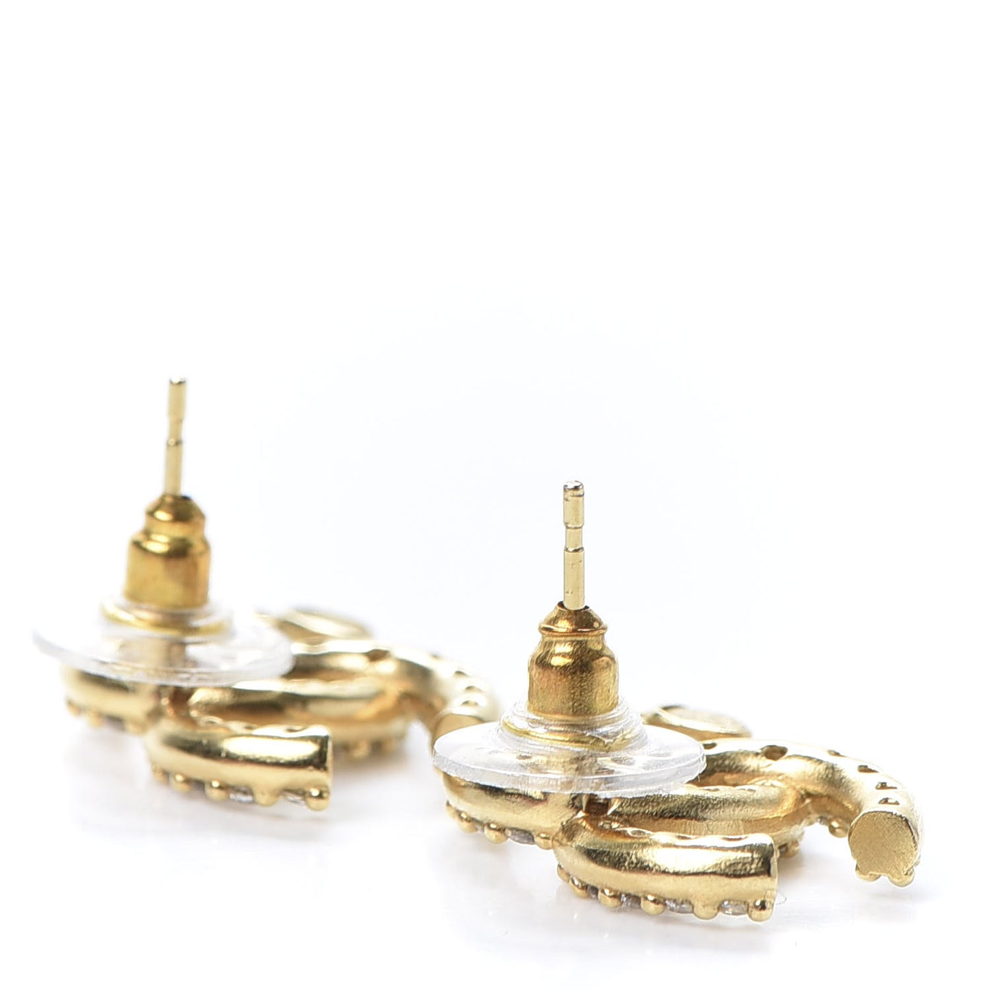 Crystal CC Earrings Gold