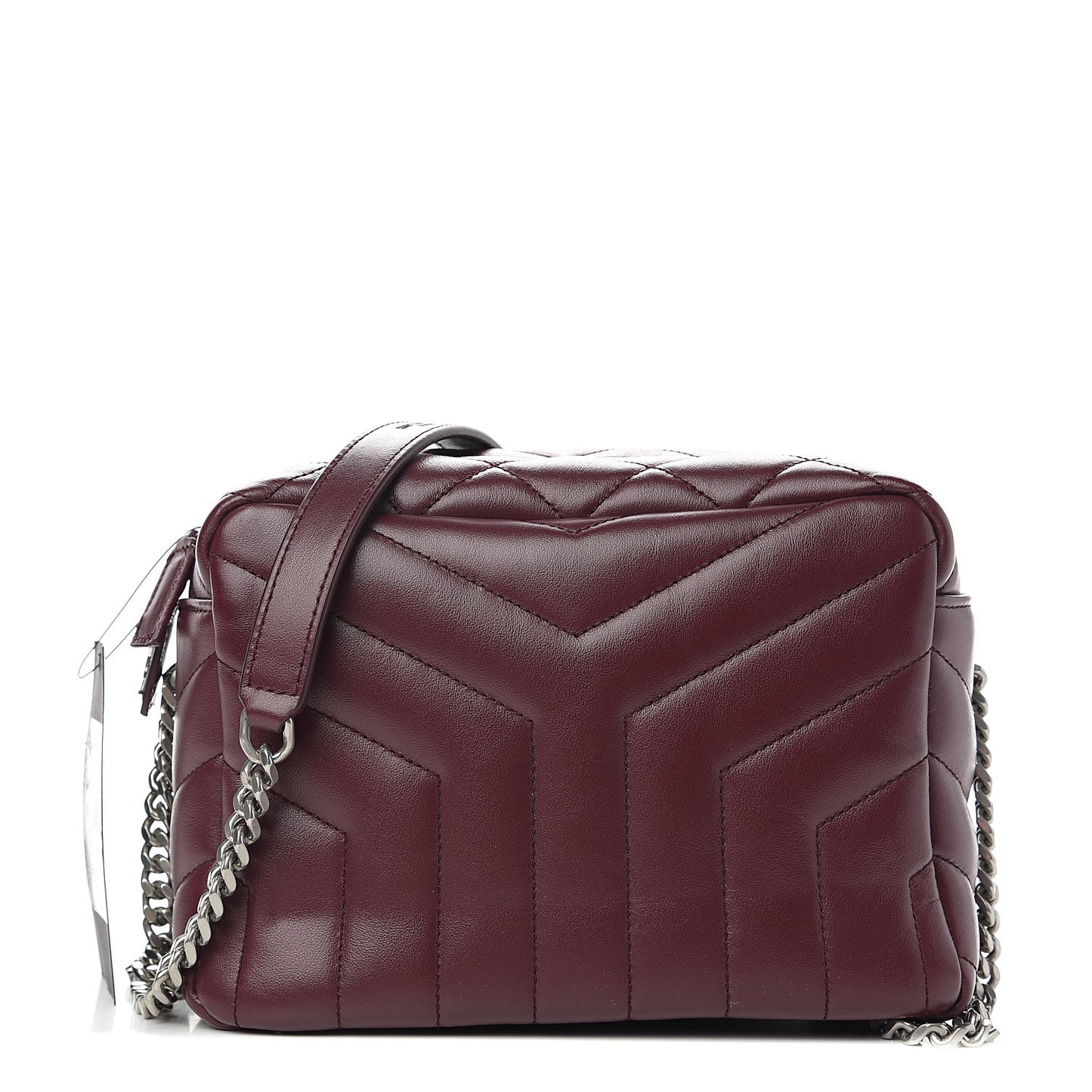 Calfskin Y Quilted Monogram Small Loulou Bowling Bag Rouge Legion