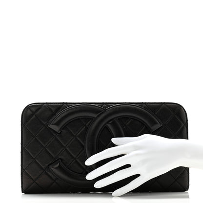 Chanel Lambskin Quilted Coco Midnight Clutch  Black 2 of 10