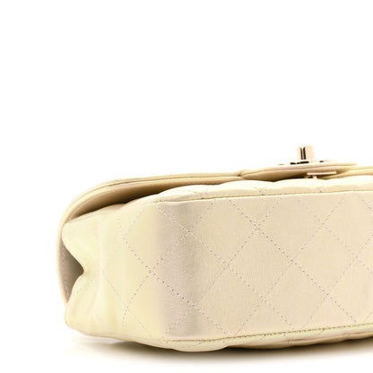 Chanel Iridescent Lambskin Quilted Mini Rectangular Flap Ivory 9 of 11