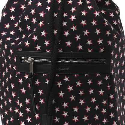 Saint Laurent Canvas Star Print City Sailor Backpack Black 8 of 10