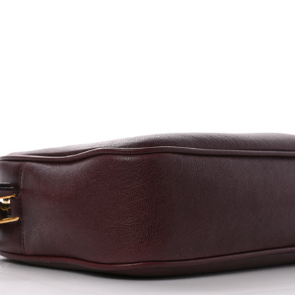 Saint Laurent Lambskin Monogram Lou Camera Bag Burgundy 8 of 10