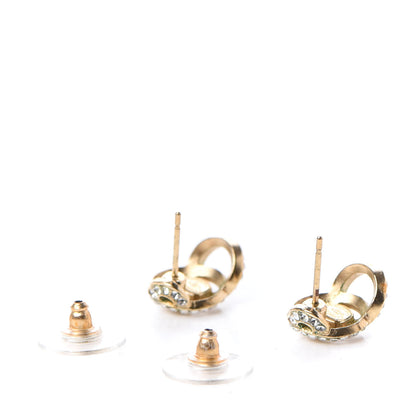 Chanel Crystal CC Earrings Gold 3 of 5