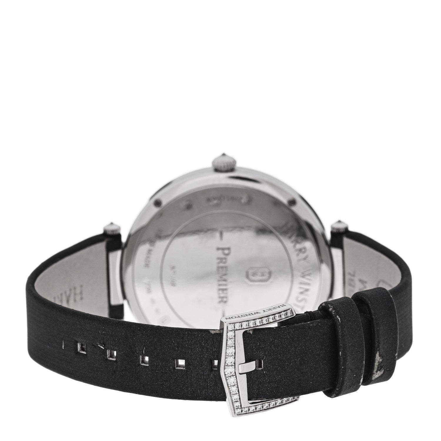Harry Winston 18K White Gold Satin Diamond Bezel Mother of Pearl 36mm Premier Quartz Watch 3 of 7