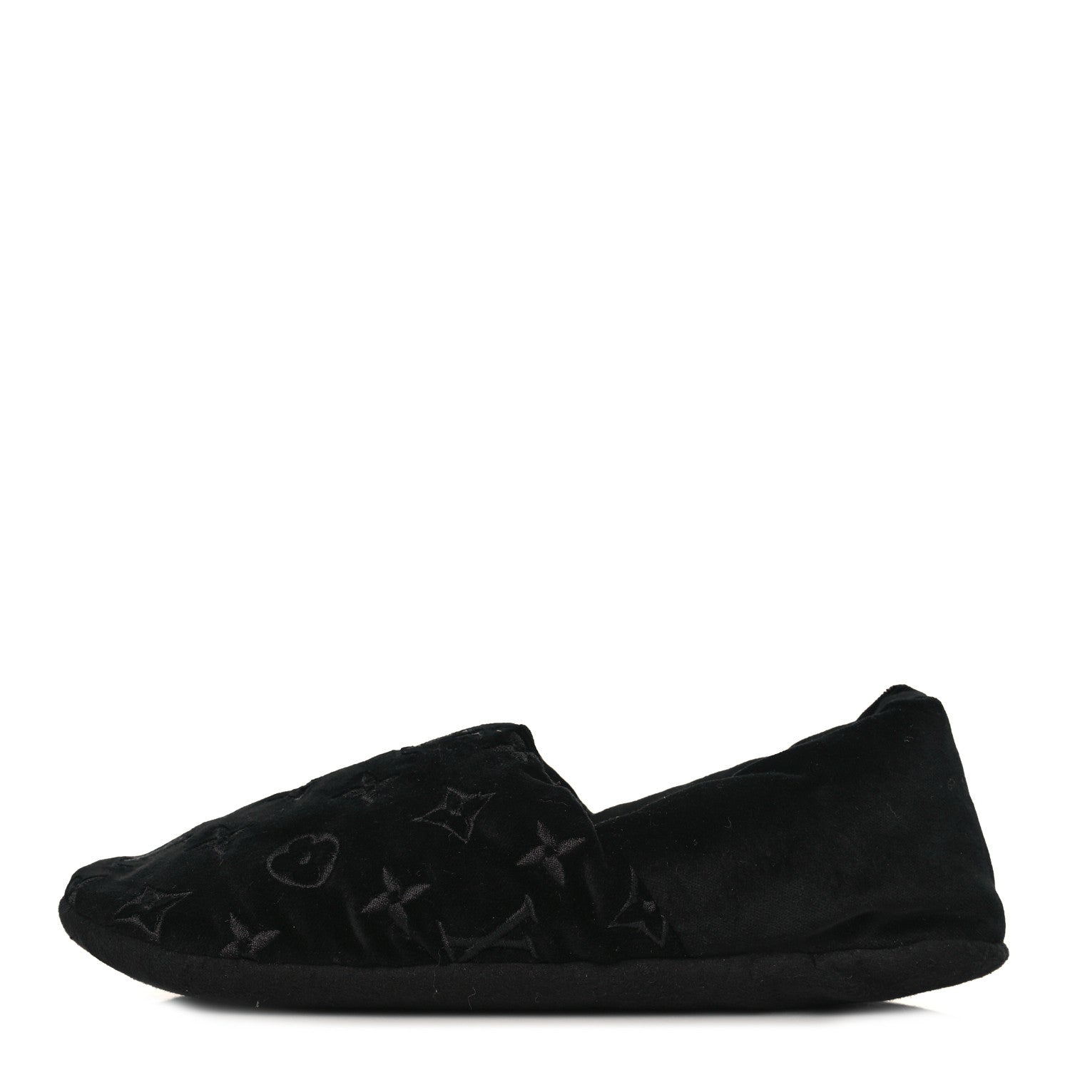 Louis Vuitton Velvet Embroidered Monogram Dreamy Slipper 36 Black 1 of 7