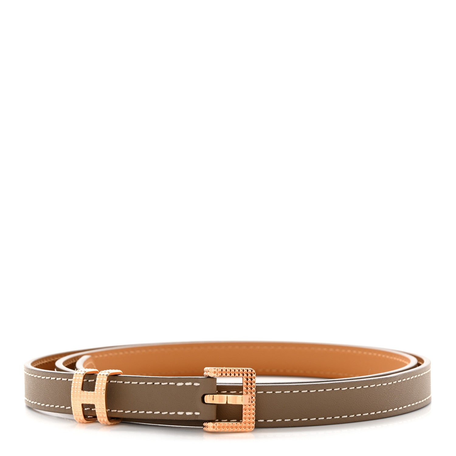 Hermes Vache Hunter 15mm Guillochee Pop H Belt Etoupe 1 of 7