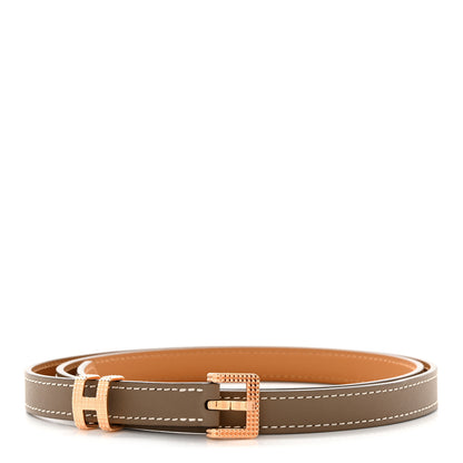 Hermes Vache Hunter 15mm Guillochee Pop H Belt Etoupe 1 of 7