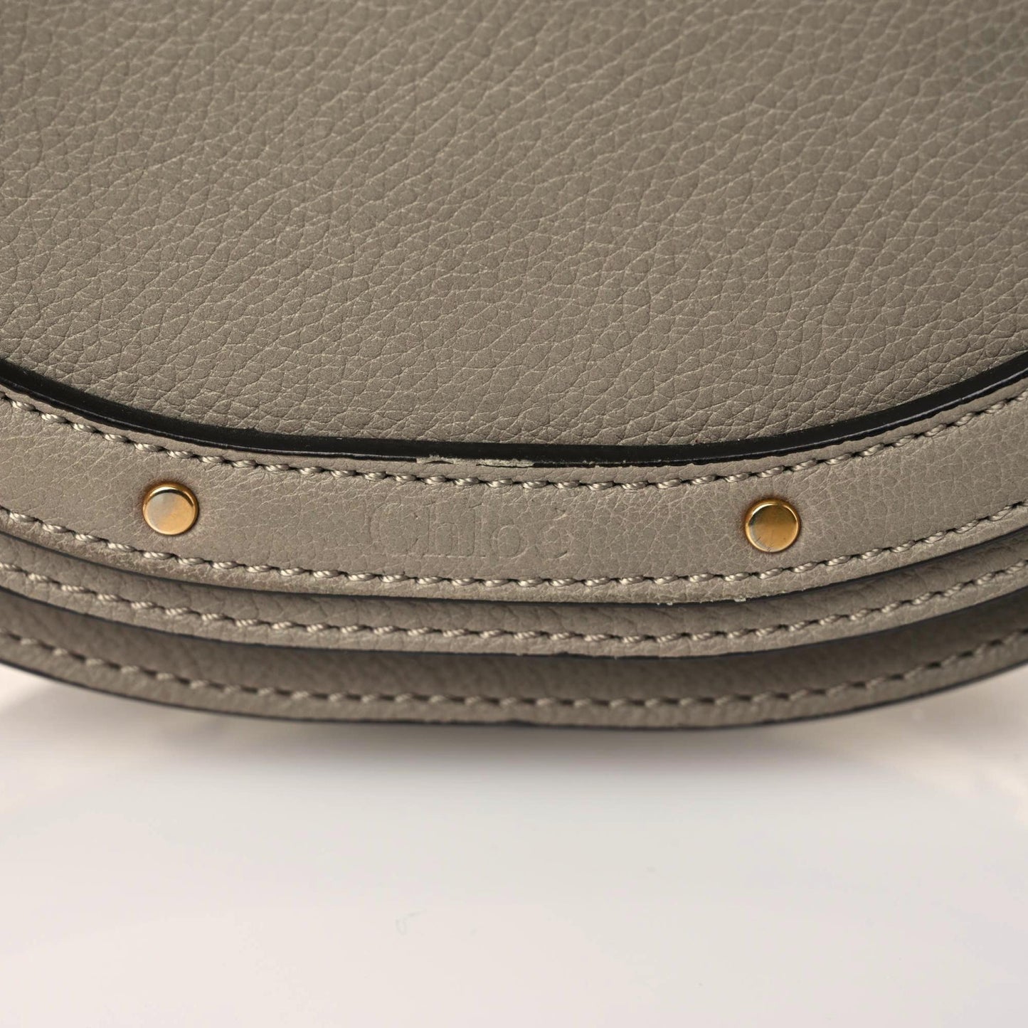 Calfskin Small Nile Bracelet Minaudiere Bag Motty Grey