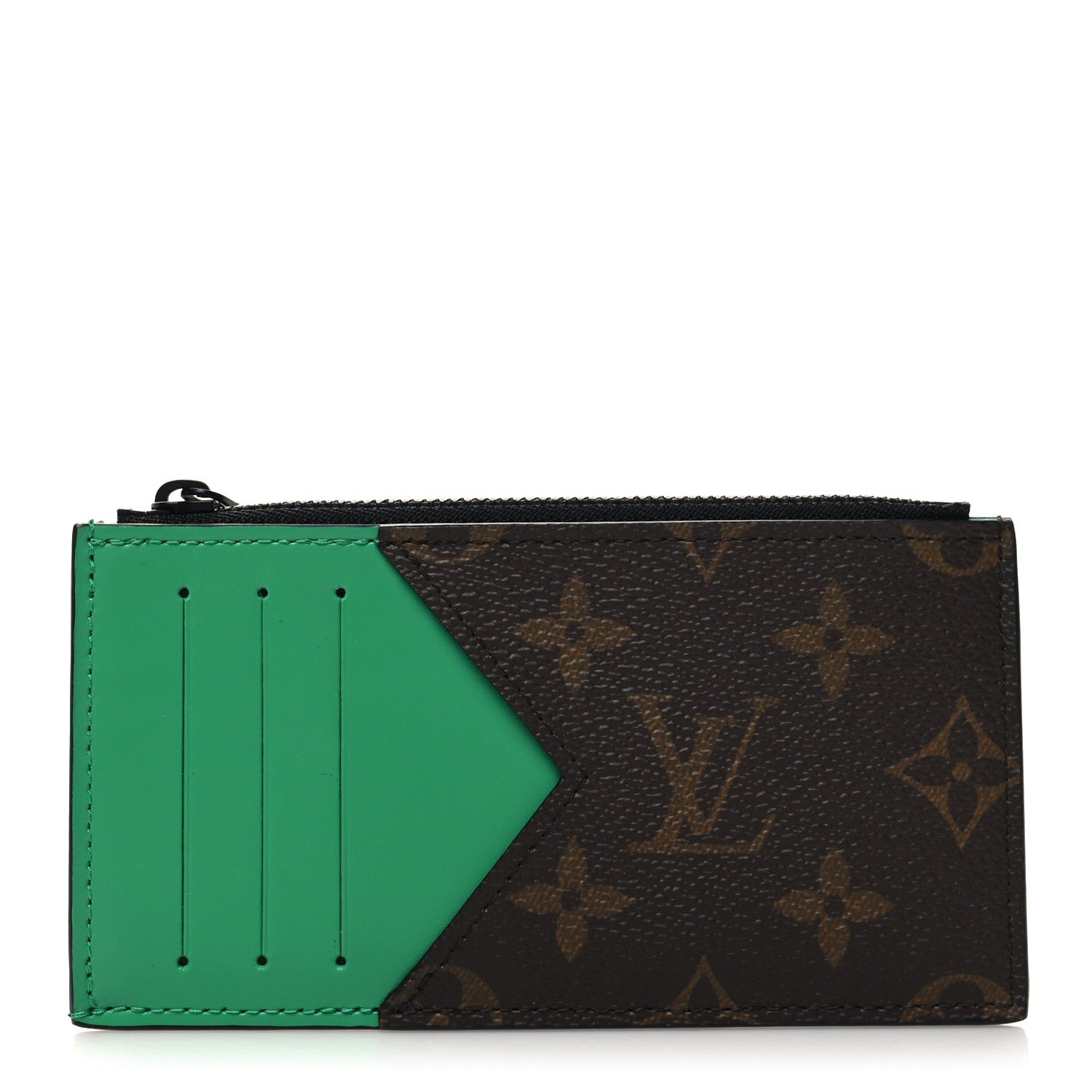 Louis Vuitton Monogram Calfskin Coin Card Holder Green 1 of 7