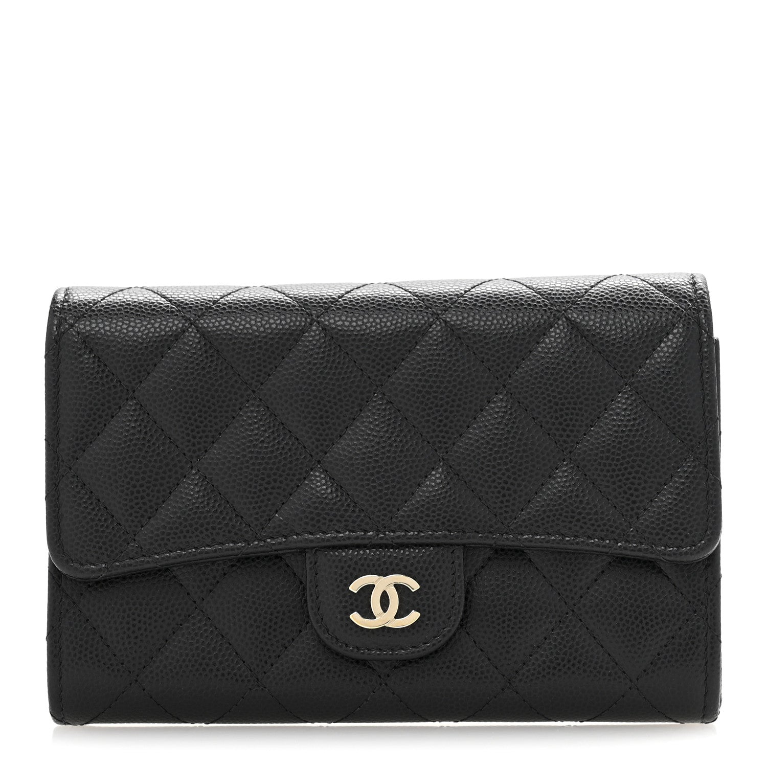 Chanel Caviar Quilted Medium Flap Wallet Black 1 of 10
