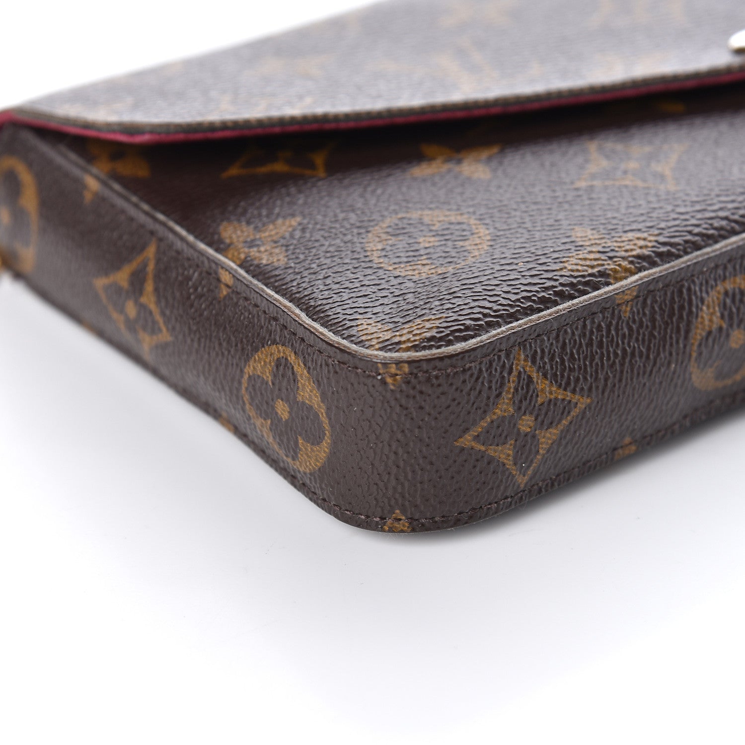 Louis Vuitton Monogram Pochette Felicie Chain Wallet Fuchsia 5 of 17