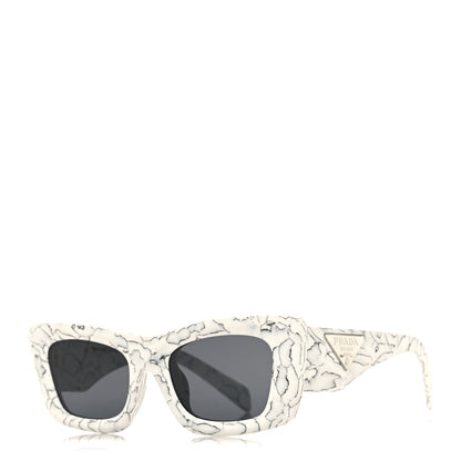 Prada Acetate Symbole Sunglasses SPR 13Z White Marble 1 of 8