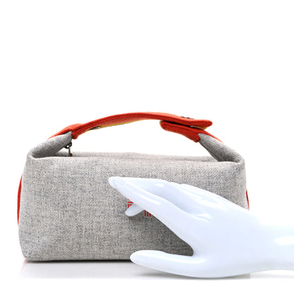 Hermes Canvas Small Bride-A-Brac Pouch Gris Flanelle 2 of 9