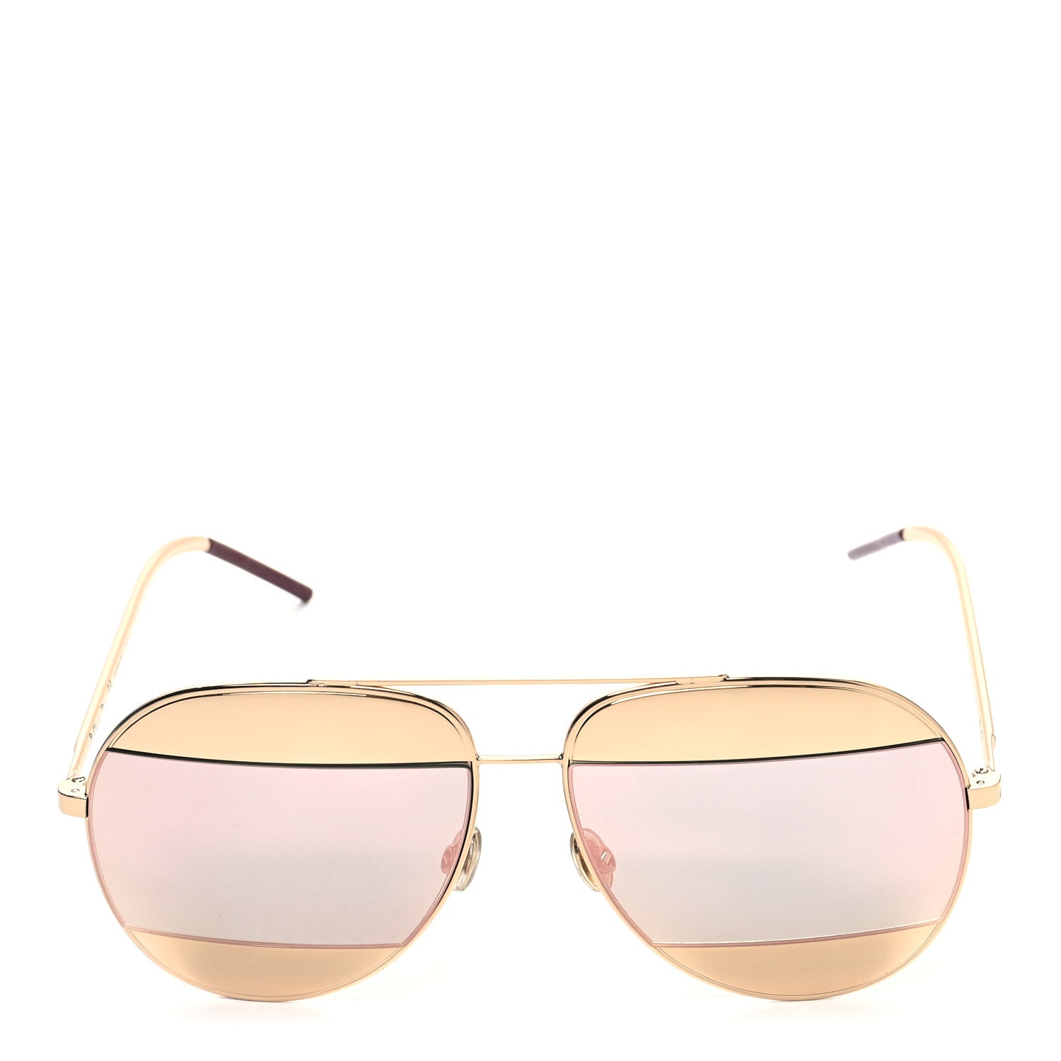 Christian Dior Split 1 Aviator Sunglasses Gold 2 of 7