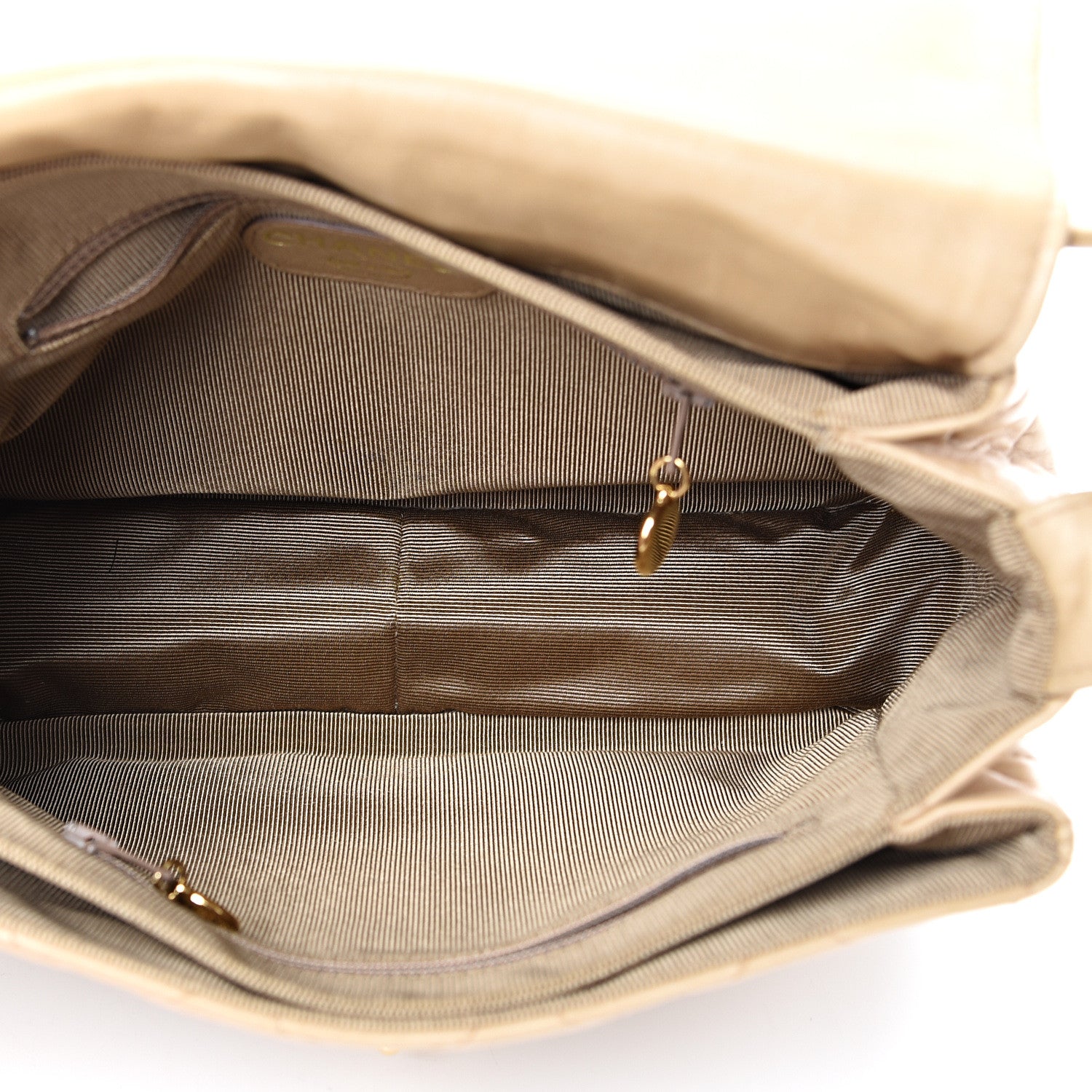 Chanel Lambskin Quilted Flap Shoulder Bag Beige 4 of 14