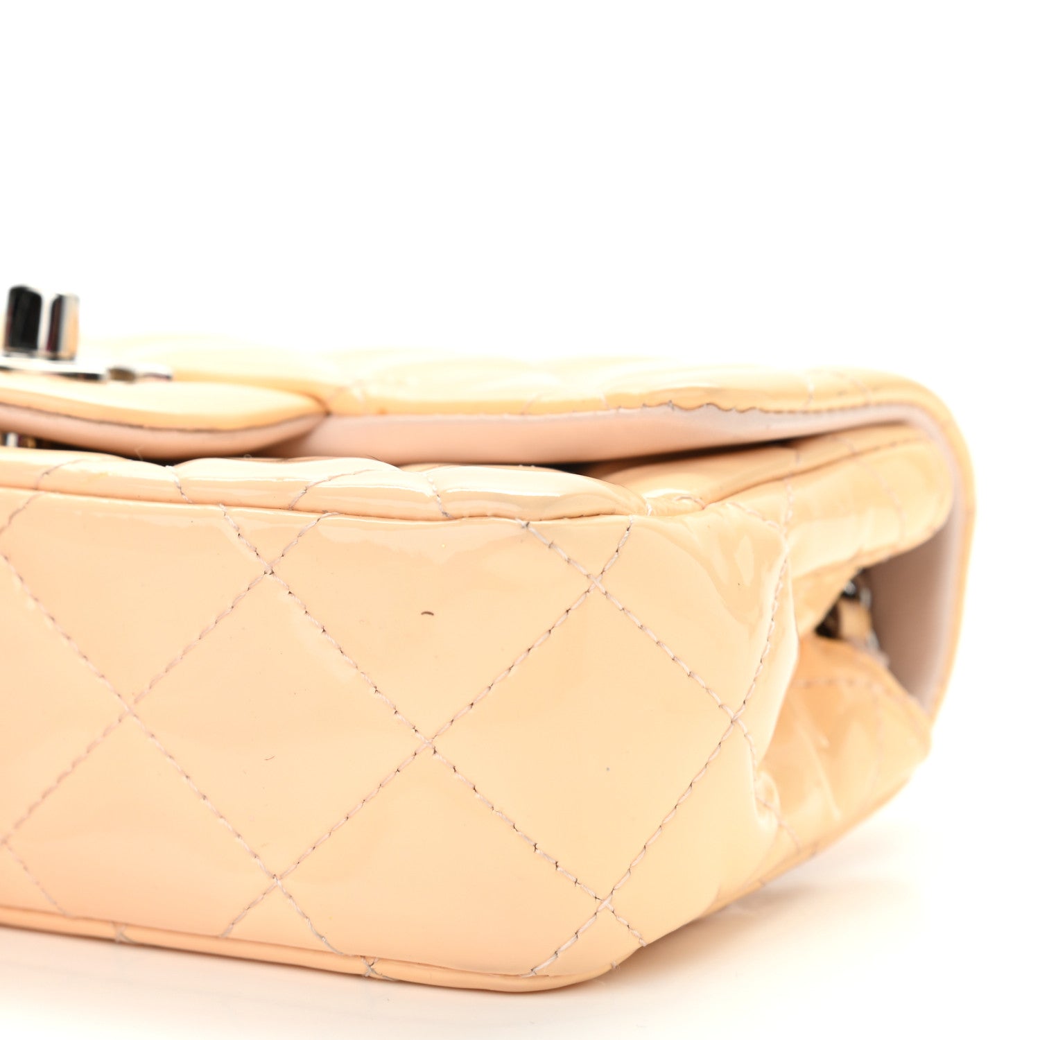 Chanel Patent Calfskin Quilted Extra Mini Flap Pink 13 of 14