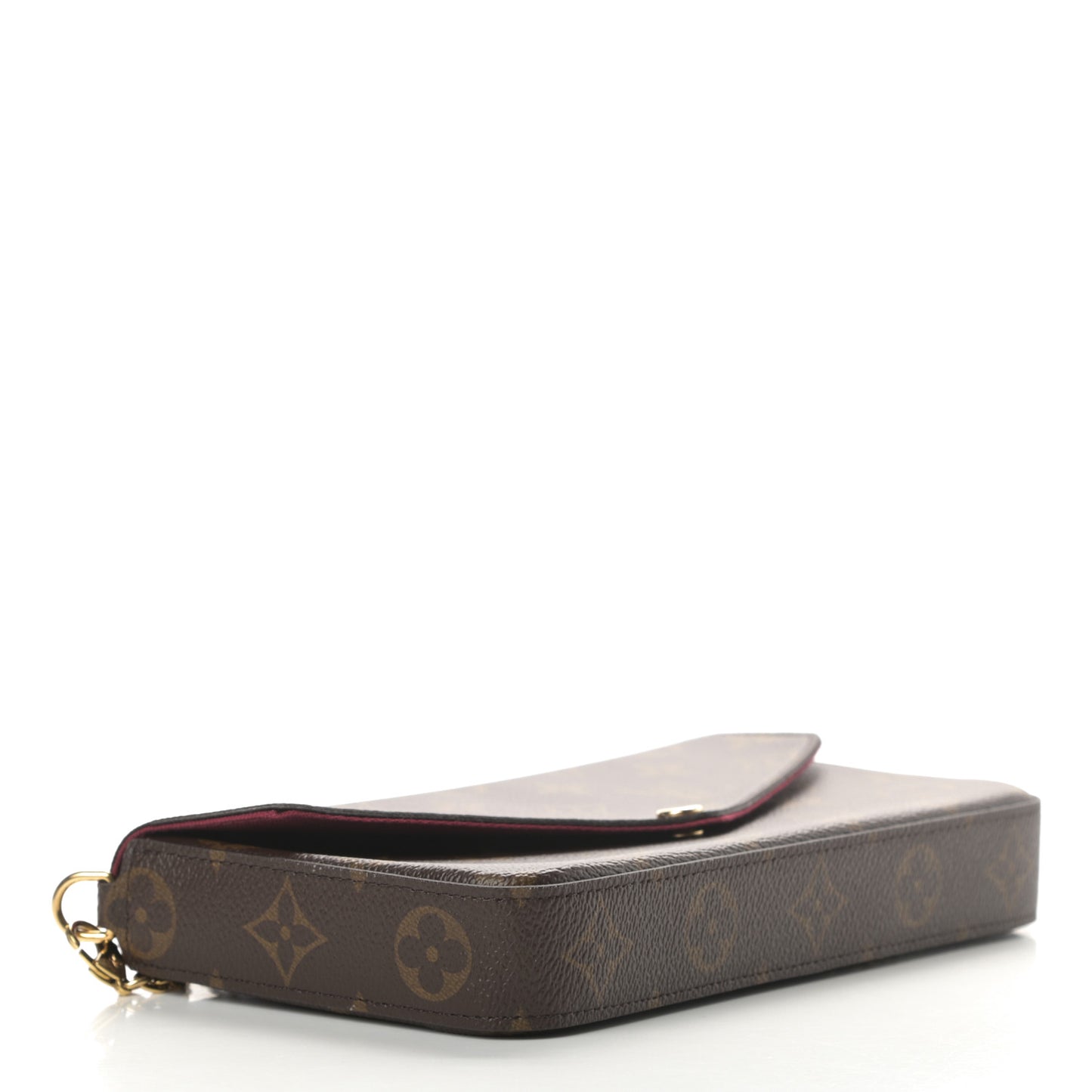 Monogram Pochette Felicie Chain Wallet Fuchsia