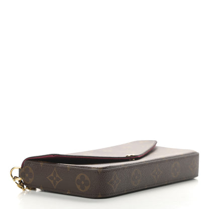 Louis Vuitton Monogram Pochette Felicie Chain Wallet Fuchsia 5 of 13