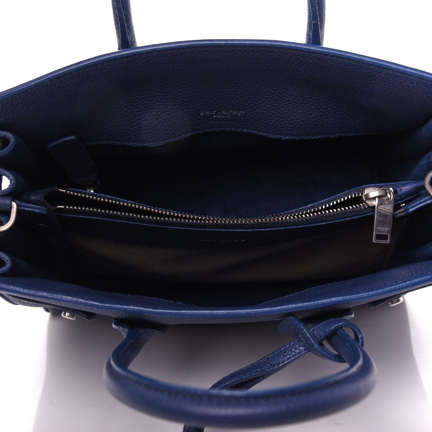 Grained Calfskin Baby Sac De Jour Souple Denim