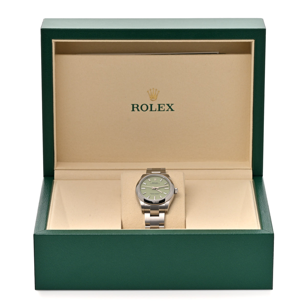 Rolex Stainless Steel 31mm Oyster Perpetual Watch Pistachio 277200 5 of 5