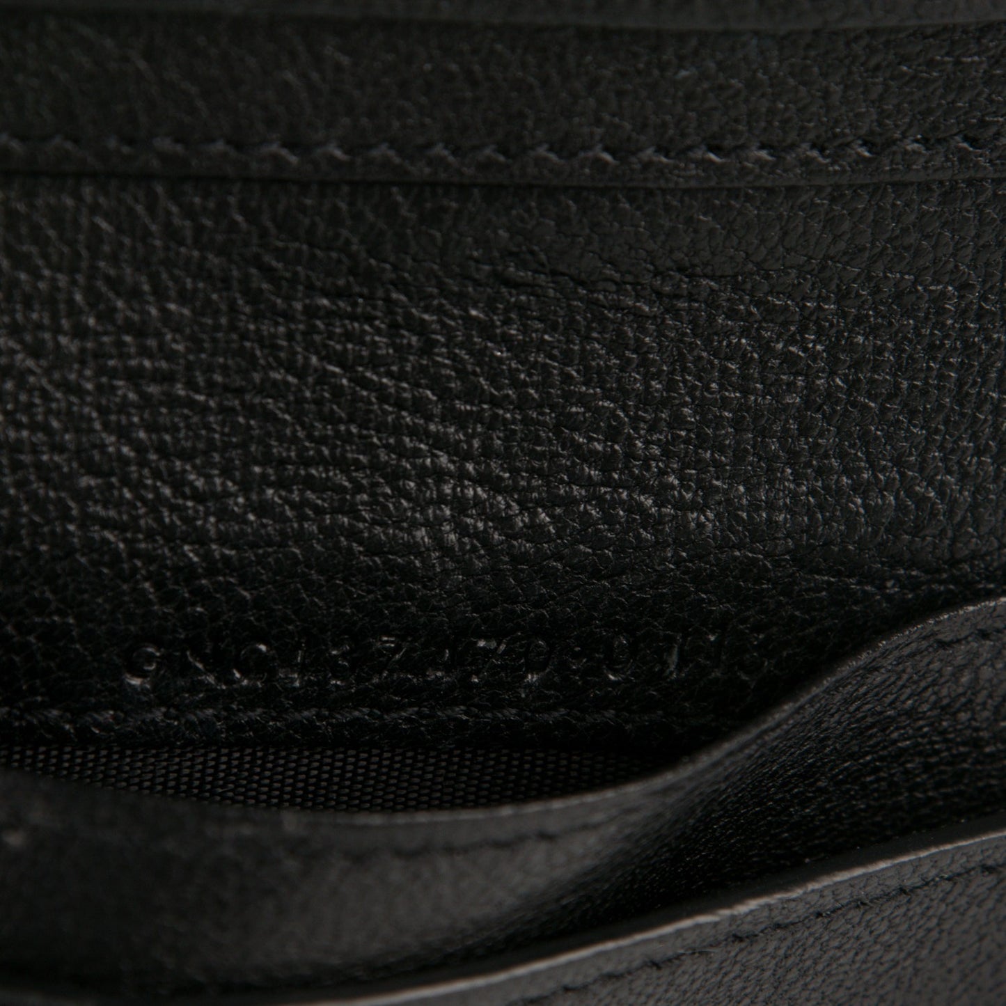 Lambskin Matelasse Chevron Monogram Compact Wallet Black