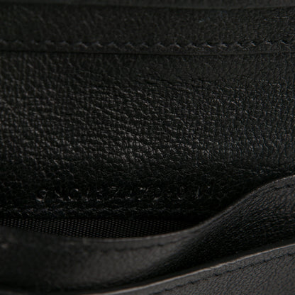 Saint Laurent Lambskin Matelasse Chevron Monogram Compact Wallet Black 8 of 8