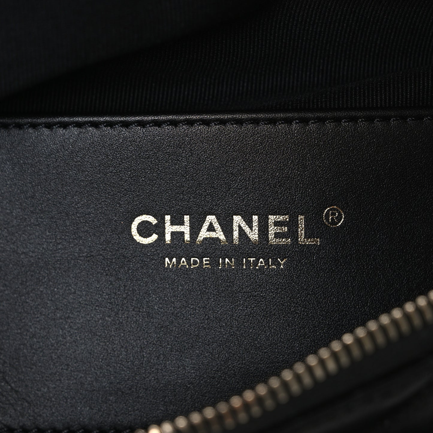 Shiny Lambskin Quilted Belt Bag Black