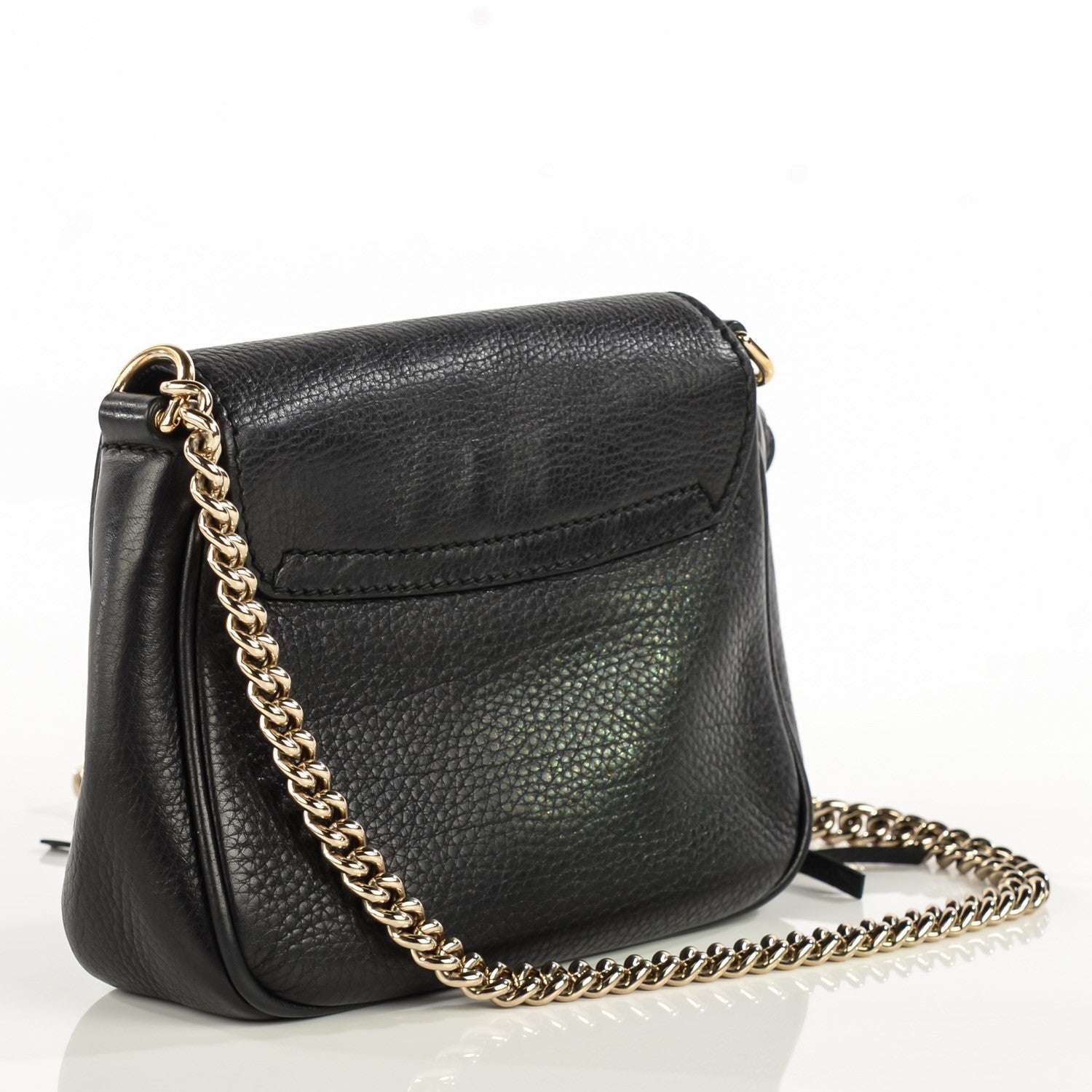 Gucci Pebbled Calfskin Small Soho Flap Crossbody Black 3 of 7