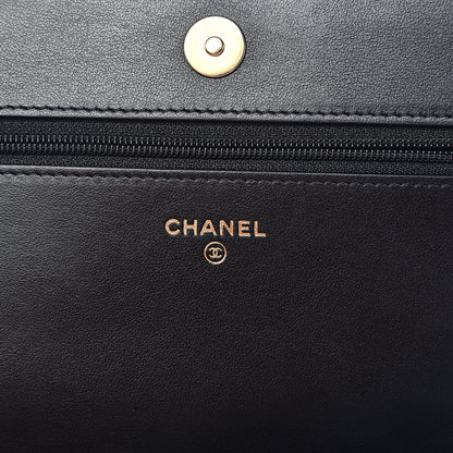 Chanel Caviar Quilted Boy Wallet On Chain WOC Black 6 of 12