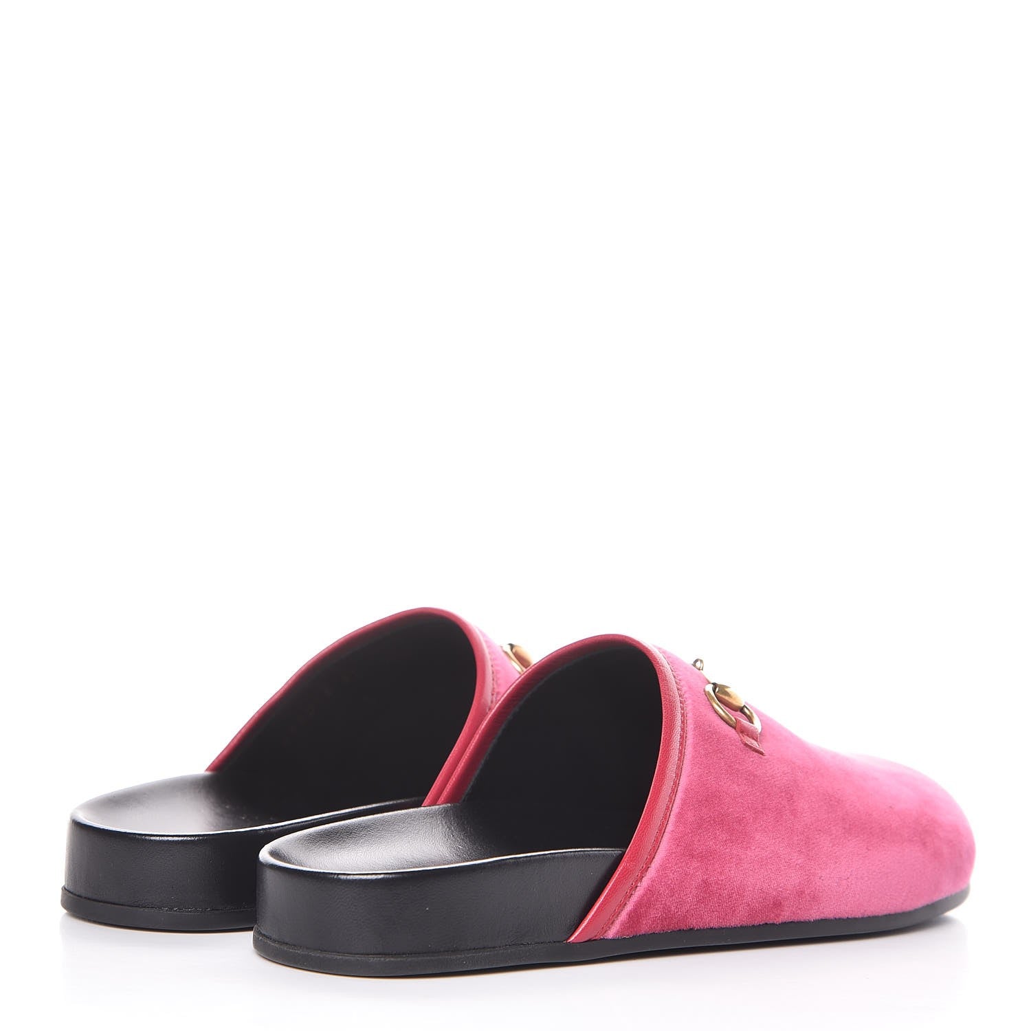 Gucci Softy Velvet Malaga Kid Womens Horsebit River Slippers 37 Light Raspberry Rose 4 of 10